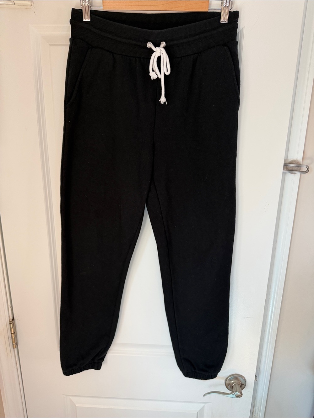 wild fable Black Jogger Sweatpants with White Drawstring